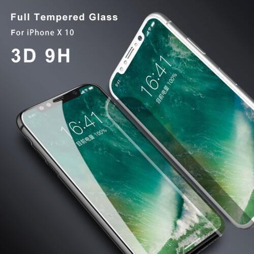 3D Tempered Glass Full Cover For iPhone 11 Pro X Xs Max Xr Phone 360 Full Cover Screen Shockproof Protective Light Screen Glass