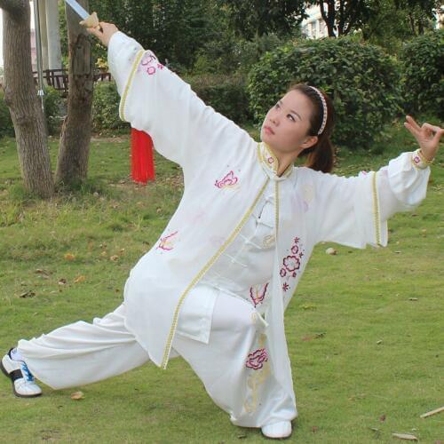 The ancient Chinese embroidery veil lady costume tai chi clothing clothes morning suit 3 sets of costumes