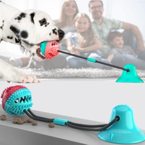 Pet Supplies Molars Leakage Feeder Bite Resistant Ball Sucker Dog Toy Pet Tooth Cleaning Brush