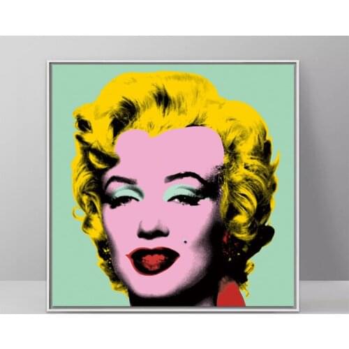 100%Hand painted canvas Art Monroe Multi Colors By ANDY Art Oil Painting Wall Pictures Portrait Art for living room Home Decor