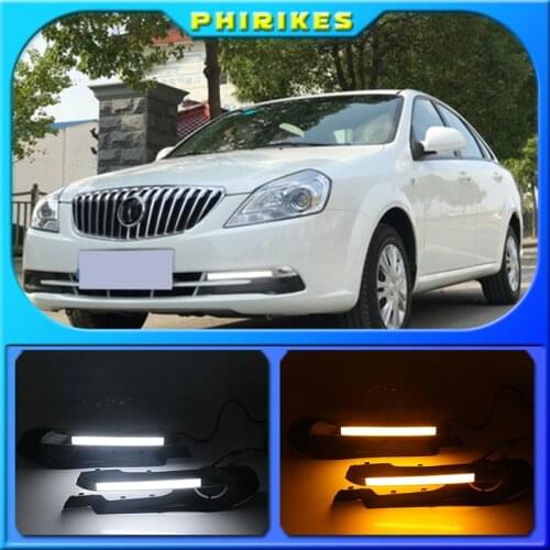 2pcs For Buick Excelle 2013-2015 White yellow blue Front Fog Lamp Day Light LED DRL daytime running light