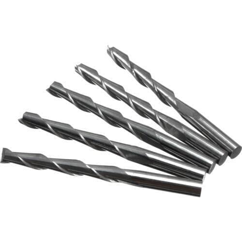 3.175mm(1/8'')*22mm,10pcs,2 Flutes End Mill,CNC Milling Cutter,Solid Carbide Woodworking Tool,PVC,MDF,Acrylic,Wood