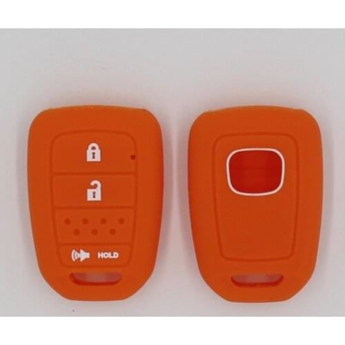 3PC * 3 Button Silicone Car Key Fob Pocket Cover Case For Honda Civic CR-V HR-V Accord Jade Crider Odyssey Remote Protector