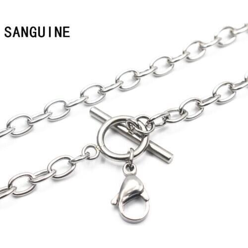 3pcs/lot Stainless Steel Chains Necklace 45+5cm pendant Chains Floating Locket Women Necklace Jewelry