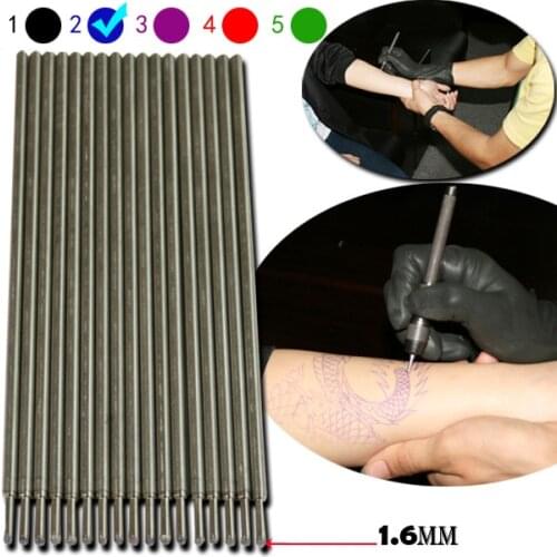 5Pcs Tattoo Accesories Non-toxic Transfer Tattoo Pen Refill Pen Tattoo Shell Dual Slider Marker Pen Drawing Flash On Skin
