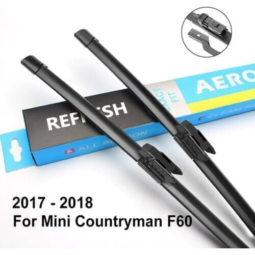 Car Wiper Blades Soft Rubber Window Clean Windshield Wipers for Mini Cooper One JCW Countryman F60 2017 2018 Car Accessories