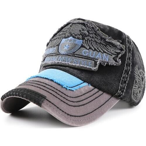 Do Old Washed Cotton Baseball Cap Men Women Children Eagle Embroidery Parent-child Caps Vintage Fashion Snapback Bone Hat