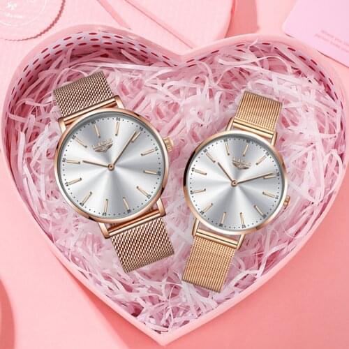 2021 LIGE Lover Watches Ultra Thin Simple Couple Watches Couple Gift Top Brand Luxury Quartz Wristwatches Fashion Paired Watches