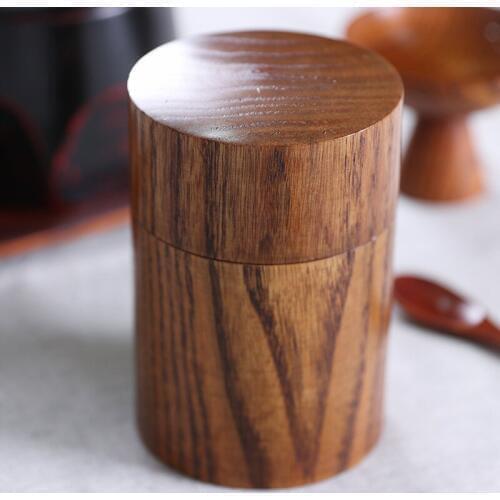Wooden Jar Paulownia wood tea jar sealed tank wood storage box tea jars tea caddy Tea Container