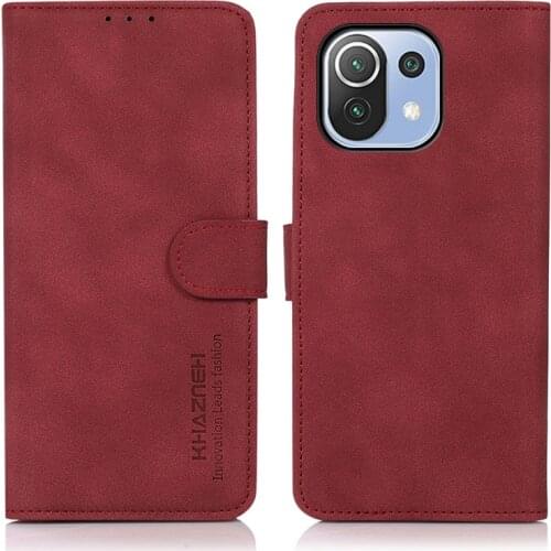 For Xiaomi 11 Lite 5G Protective Flip Case Leather Smooth Wallet Skin for Xiaomi Mi 11 Lite Case Mi11 Light 11Lite Phone Cover