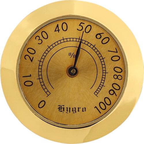 Mosaic Hygrometer 37mm Moisture Meters Cigar Accessories Tobacco Pointer Hygrometer for Humidor Smoking Humidity Sensitive Gauge