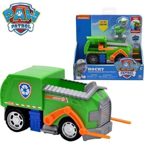 Paw Patrol Rescue Rocky Cruiser Vehicle & Figure Model Apollo Everest Tracker Ryder Chase Vehicle Set Toy Car For Kids Gifts