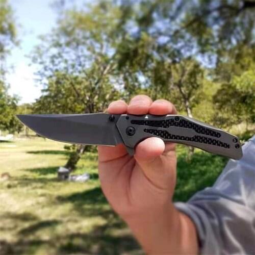 Kershaw 8300 knife tactical pocket carbon fiber+steel handle 8cr13 blade outdoor camping hunting folding knives Survival Utility
