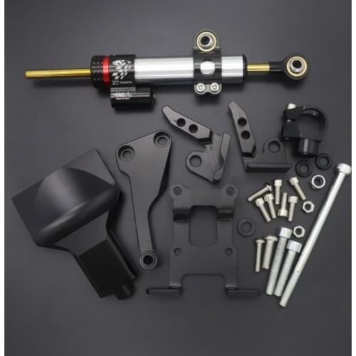 For Yamaha MT-07 MT07 CNC Steering Damper Stabilizer Bracket Mounting Holder Set 2013-2017 Aluminum Motorbike Parts Accessories