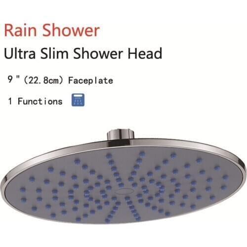 Top spray shower manufacturers selling xiamen ABS electroplating ultra-thin pressurized water round shower head