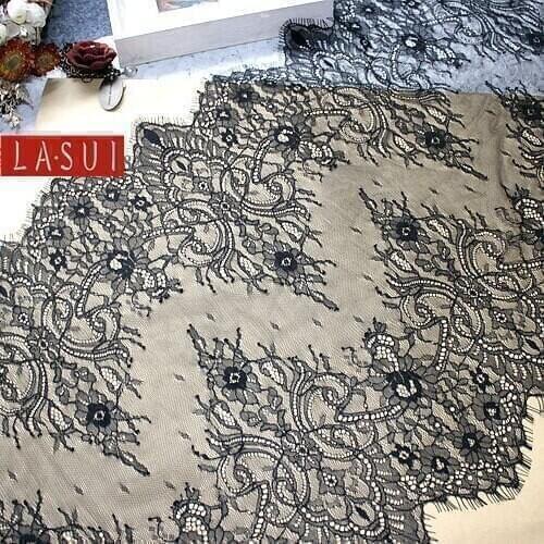 LASUI 1 lot=40 cm*3 m high-quality boutique Eyelash French Lace lace trim handmade DIY clothing accessories Veil wedding 0083