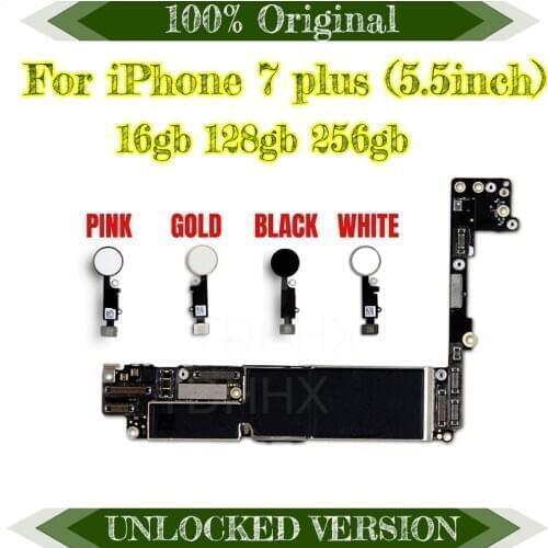 FactoryUnlocked for iphone 7 Plus 5.5inch Motherboard With/No Touch ID, Original Mainboards, Free iCloud logic board 100% tested