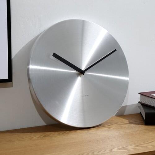 Nordic Metal Simple Wall Clock Silent Creative Modern Wall Clocks Living Room Bedroom Reloj Pared Madera Home Decor OO50WC