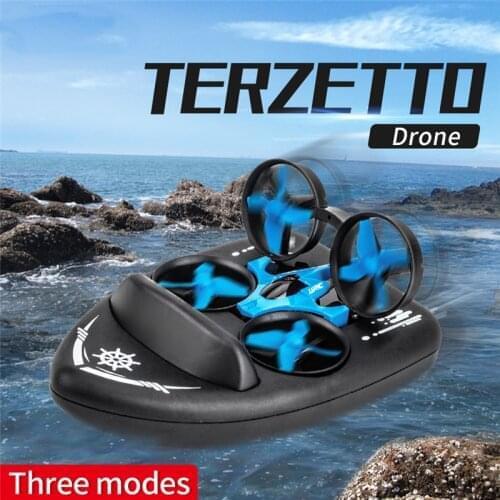 JJRC H36F Terzetto 1/20 2.4G 3 In 1 RC Vehicle Flying Drone Land Driving Boat Mini Drone Model Toys RTR VS E016F Upgraded H36