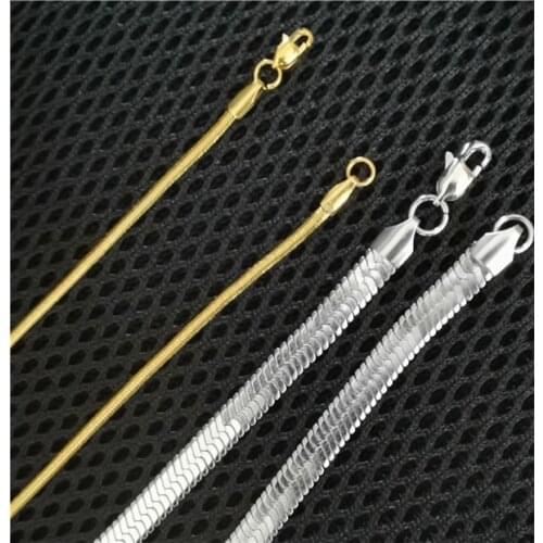 2/6mm Gold silver Snake Chain 316L Stainless Steel Cool Mens Polishing Fashion Necklace