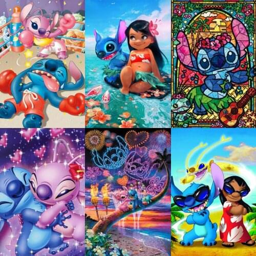 5D DIY Diamond Painting Kit Disney Cartoon Pattern Full Drill Square Embroidery Mosaic Picture of Rhinestones Home Decoration