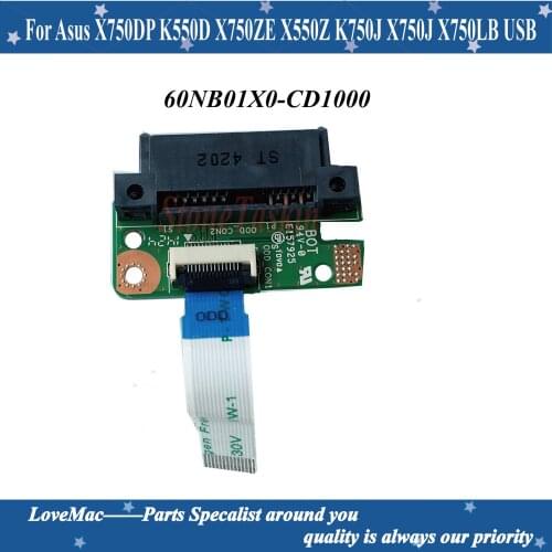 New original 60NB01X0-CD1000 For ASUS X750DP K550D X750ZE X750J X750LB Laptop Optical Drive Connector Board With Cable tested