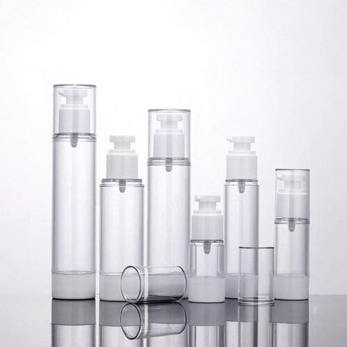 Plastic Bottle Transparent Spray Emulsion Bottle Lotion Pump Vacuum Spray Bottle Travel Bottling Container Pump Bottle Airless