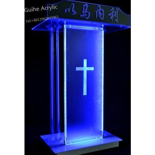 Fixture Displays Deluxe Wood Acrylic Plexiglass Podium Pulpit Lectern Office Desks Office Furniture