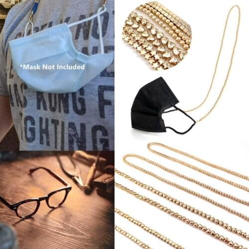 Mask Hanging Rope Necklace Face Mask Lanyard Mask Glasses Holder Adjustable Traceless Ear Hanging Rope Two Hooks