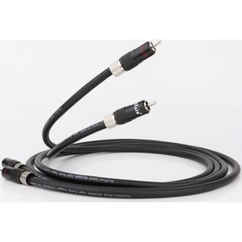 Preffair Hi-End X418 99.998% High Purity Copper RCA to RCA Male Audio Cable with R1738 RCA Plug Interconnect Cable HiFi
