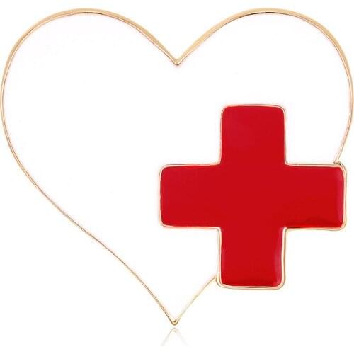 Manufacturers selling new fashion cartoon corsage pin joker woman love the drops of oil of the Red Cross pin spot