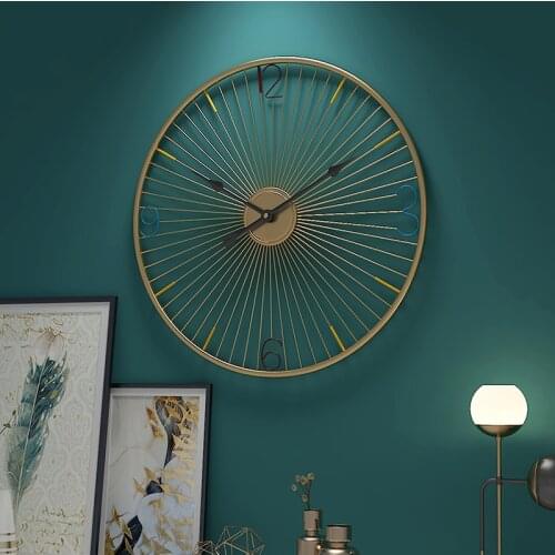 Simple Luxury Wall Clock Nordic Design Metal Geometric Modern Wall Clock Industrial Minimalist Reloj Pared Home Garden BL50WC