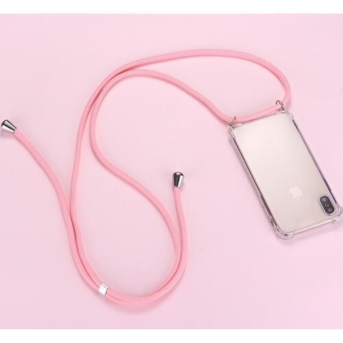 Strap Cord Chain Phone Tape Necklace Lanyard Mobile Phone Case for Carry Cover Case Hang iPhone 12 11 Pro XS Max XR X 8Plus