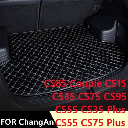 SJ Custom Waterproof Car Trunk Mat Tail Boot Tray Liner Cargo Carpet Pad For ChangAN CS15 CS35 CS55 CS75 CS95 Plus CS85 Couple