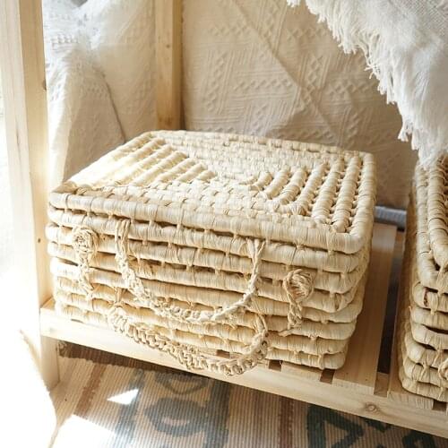 Straw storage baskets Home decoration baskets B & B soft decoration baskets Hand-woven baskets