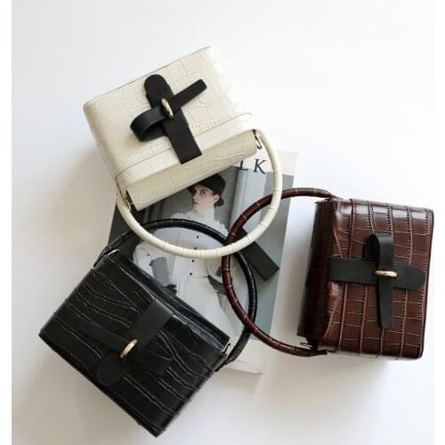 OUSSON 2021 New Design Soft Leather Crossbody Bag Fashion Elegant Small Square Box Tote Handbag Bag For Woman