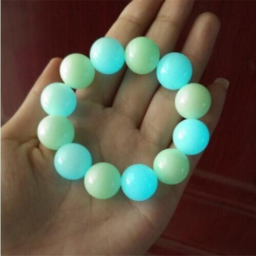 Luminous Beads Men Bracelets Fluorescent Stone Pearl Night Light Jewelry Glow In The Dark Bracelet For Women Pulsera Gifts