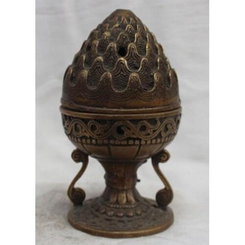 Tibet Tibetan Bronze Buddhism pagoda Incense Burner Censer