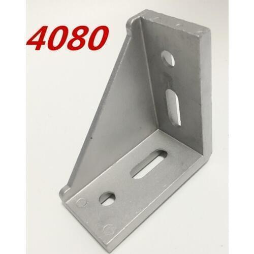 20pcs/lots 4080 corner fitting angle aluminum 78 x 78 L connector bracket fastener match use 4080 industrial aluminum profile