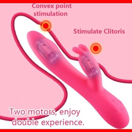USB Charge 16 Speeds Heating Rabbit Vibrator G Spot Vagina Clitoris Stimulator Masturbator Dildo Vibrator Sex Toys for Women