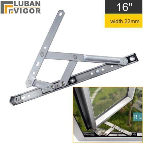 304 stainless steel Aluminum alloy Wind brace, 16 inches,width 22mm slots ,Plane open,Four-link window support hinge Arm