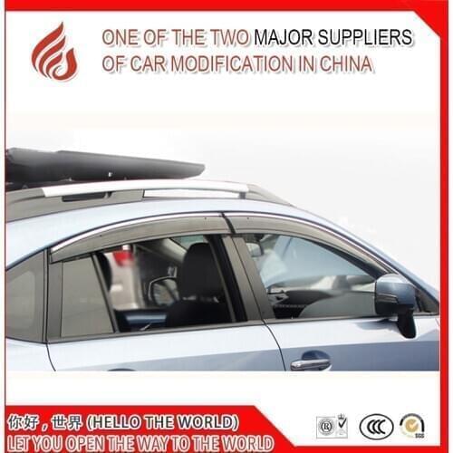 High quality 4 Piece Injection molding trim vent shade rain sun wind deflector window visor for subaru XV 2012-2017 2018