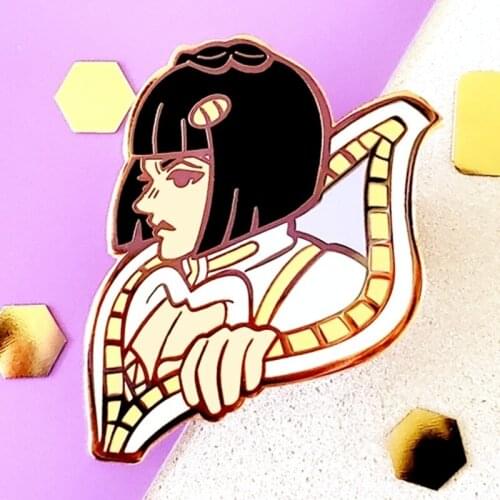 YAOJIE Golden Wind Bruno Bucciarati Brooch Pins Enamel Metal Badges Lapel Pin Brooches Jackets Jeans Fashion Jewelry Accessories