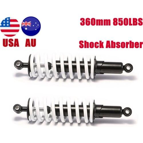 2PCS 360mm 850LBS Rear Back Shock Absorber Shocker Suspension For ATV Quad Buggy Go-Kart Coolster