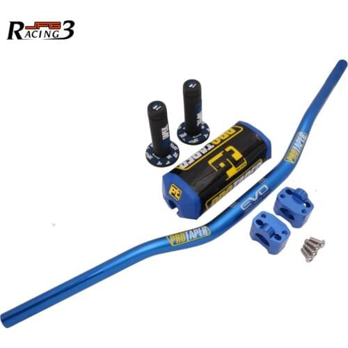 Motorcycle 1 1/8" Fat Bar 28MM 800mm Handlebar Bar Clamps Pad MX Bike For Yamaha YZ YZF WR WRF TTR 125 250 450 YZ250F WR450F