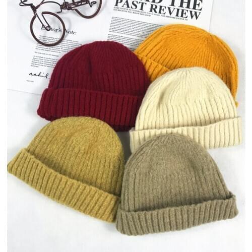 Woman Winter Hats New Beanies Knitted Solid Cute Hat Girls Autumn Ginger Beanie Caps Warmer Bonnet Ladies Casual Cap