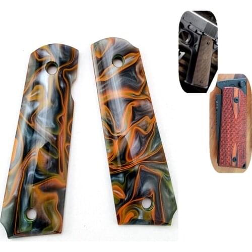 1 Pair Acrylic Handle Scales Slabs DIY Anti-slip Blanks Patches for 1911 Grips