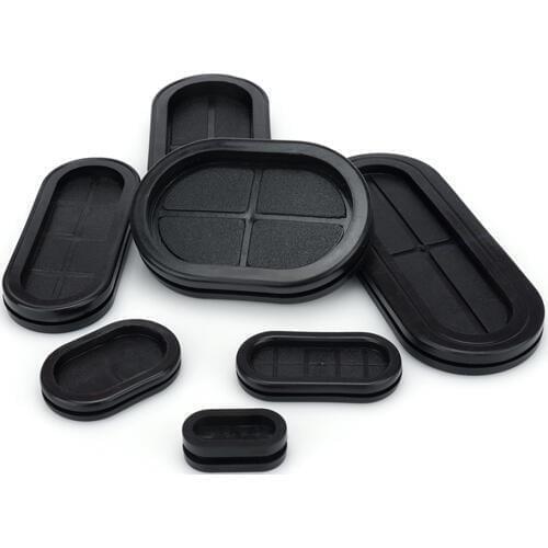 10pcs/lot Oval Rubber wire grommet gasket clamp Electric box inlet outlet Seal ring Dust plug 22mm 25mm 30mm cable protector