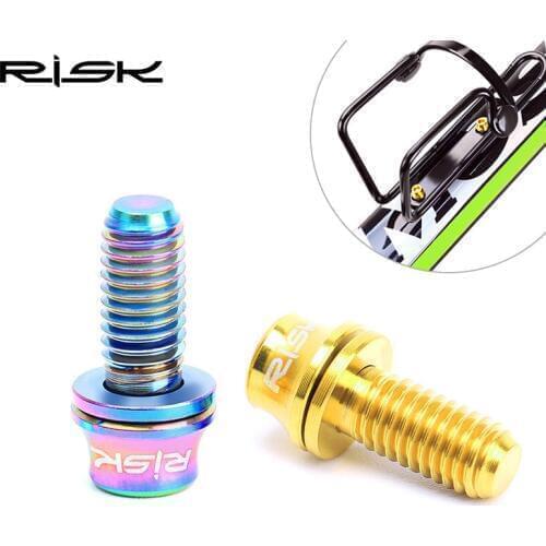 2PCS M5x12mm Water Bottle Cage Fixing Bolts Titanium Bottle Holder Bolt MTB Bike Bicycle Parts Screws Cycling Accessories