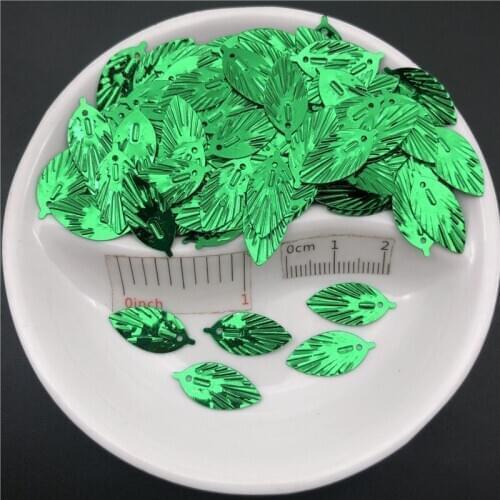 20g/Lot 9x17mm Leaves Loose Sequins Paillettes Sewing,Wedding crafts, Women Kids DIY Garment Accessory wholesale